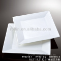 healthy special durable white porcelain flat square plate